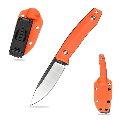 SDOKEDC DC53 Stahl Outdoor-Messer mit G10-Griff und Kydex-Scheide für Männer, EDC Camping Survival Werkzeug
