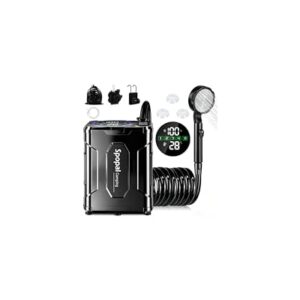 Tragbare Camping-Dusche mit 13000 mAh-Akku und Pausenfunktion, ideal für Campingreisen und Outdoor-Aktivitäten