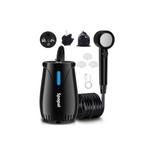 Campingdusche mit Pumpe, 8000mAh, Temperaturmessung, Spopol Campingdusche