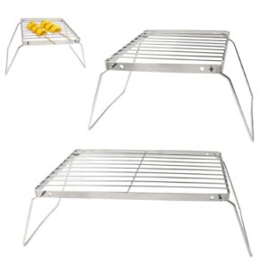Camping-Grill-Set mit Edelstahl-Rost und Tragbarkeit für Outdoor-Kochen und Grillen