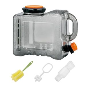 Wasserbehälter mit Hahn und Griff, auslaufsicherer tragbarer Camping-Eimer, dickes, lebensmittel-chinesisches PC-Material, BPA-freier Notfall-Wassertank für Outdoor-Camping, Wandern, Reisen, Picknick